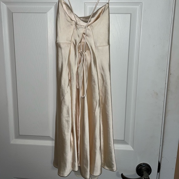 ZARA Satin Tie Back Dress - Picture 2 of 2